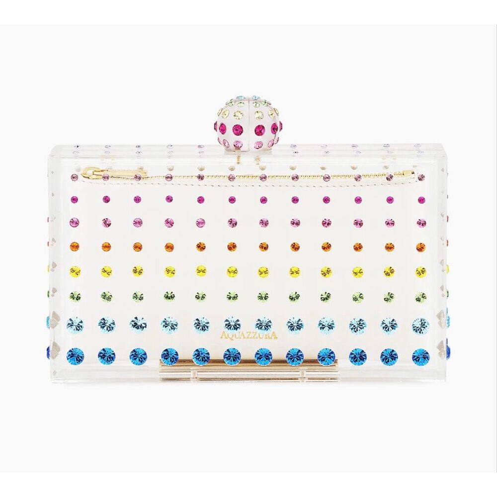 Aquazzura Multicolor Crystal Clutch